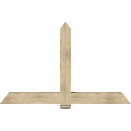 Ekena Millwork Eugene Rough Sawn Timber Gable Bracket, Douglas Fir, 72"W x 45"H x 6"D x 6"F, 15/12 Pitch GBW072X45X0606EUG00RDF